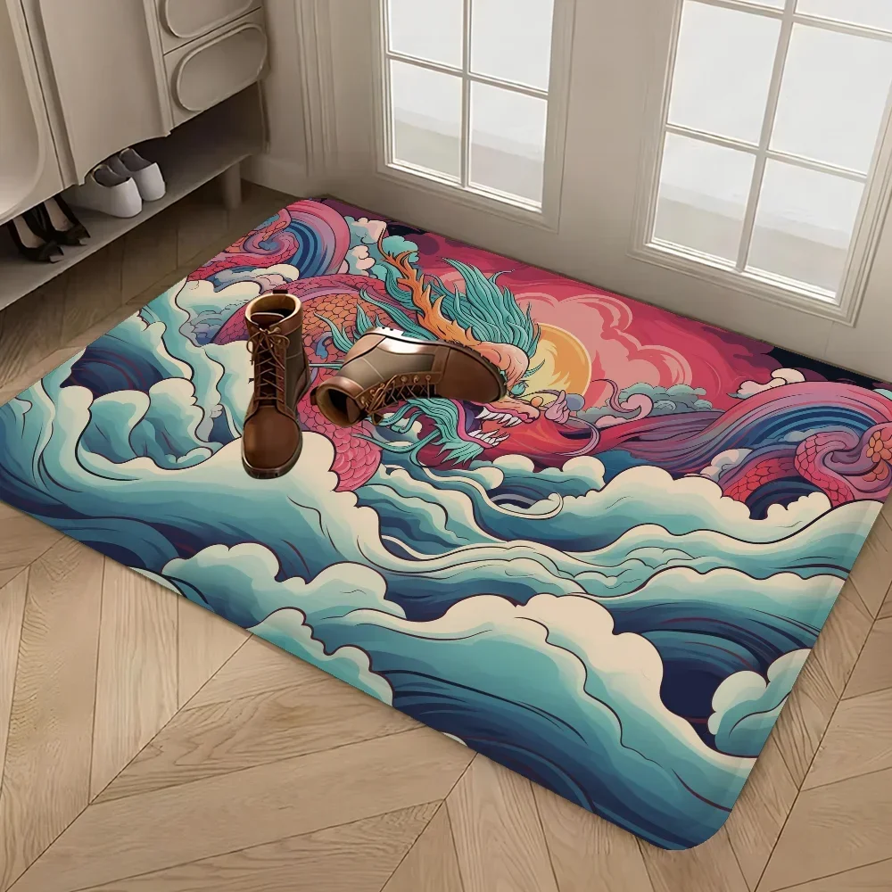 Dragon Long Rugs Kids Room Bedroom Decoration Balcony Anti-Slip Doormat Living Room Alfombra 4