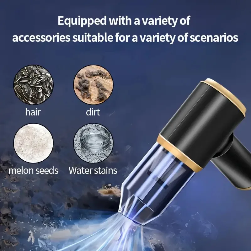 95000Pa Car Vacuum Cleaner Strong Suction Mini Duster Portable Wireless for Cars Home