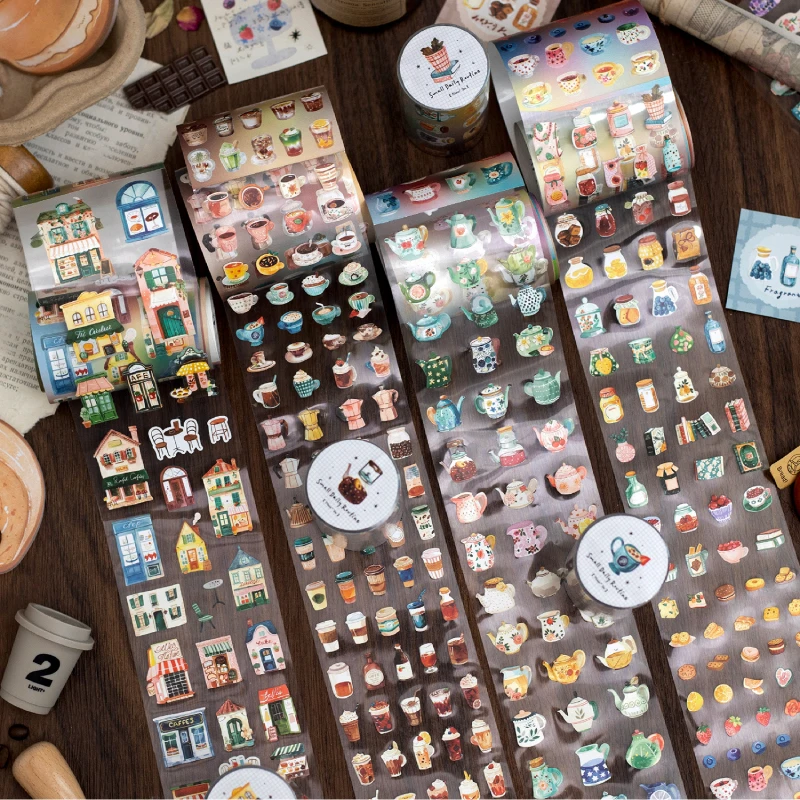 Enhanced Daily Routine Life Tape Stickers for Scrapbooking and Journaling - Pre-Cut Masking Tape