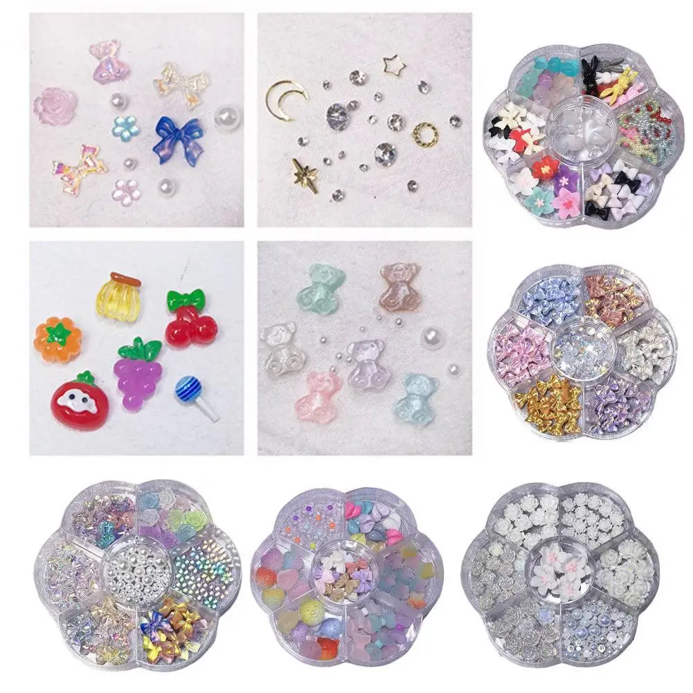 

1 Box Exquisite Resin Craft Exquisite Rhinestone Nail Art Charms Accessories Nail Supplies Manicure Decoration Nail Charms