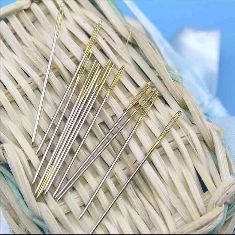 Blunt #24 Golden Tail Needle for 11CT Fabric Cross Stitch Embroider Needlework with Bottle,24# Cross Stitch Needle S0123H