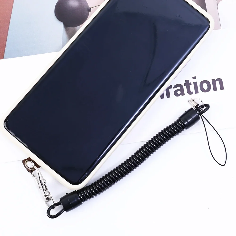 Mobile Phone Anti-theft Lanyard Card Set Universal Spring Sling Rope Anti Lost Stretchable Adjustable Neck Strap Holder