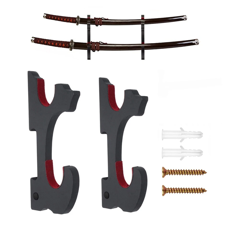 Décoration Dragon Noir - Présentoir Résine Et Bois Pour Katana, Wakizashi, Tanto - 21.6x5.6x11.7cm Support épée Dragon