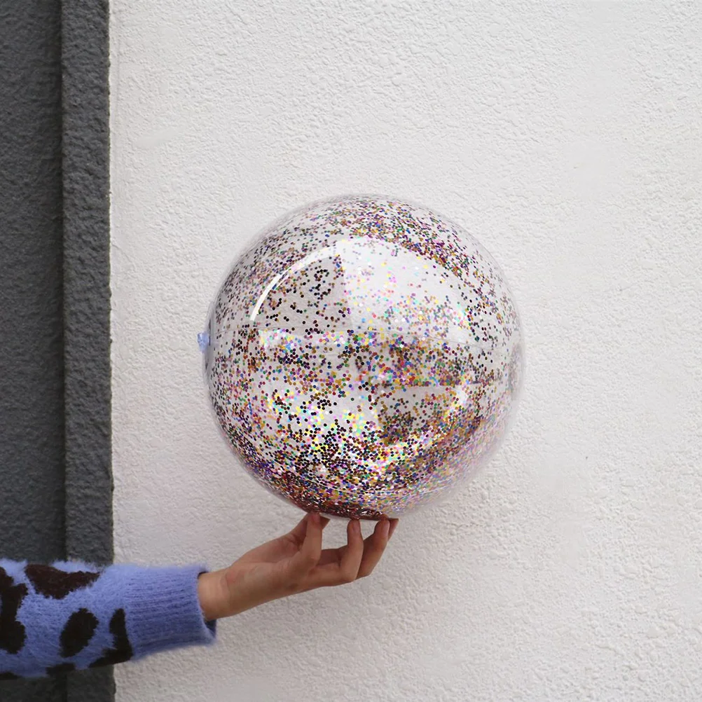 

Пляжные шарики для бассейна, Блестящие Надувные фотообои с блестками для плавания, детские водные сувениры, игрушки оптом, конфетти, рождественские плавающие игры