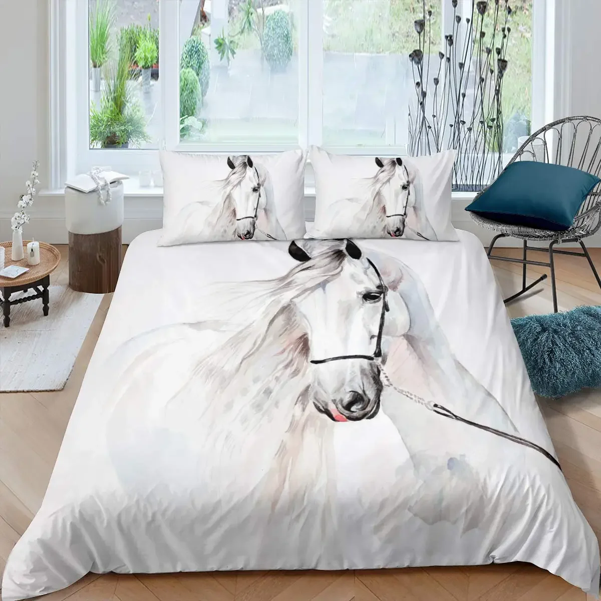 3D Bedding Set Europe Queen King Double Duvet Cover Set Bed Linen Comfortable Blanket/Quilt Cover Bed Animal Horse