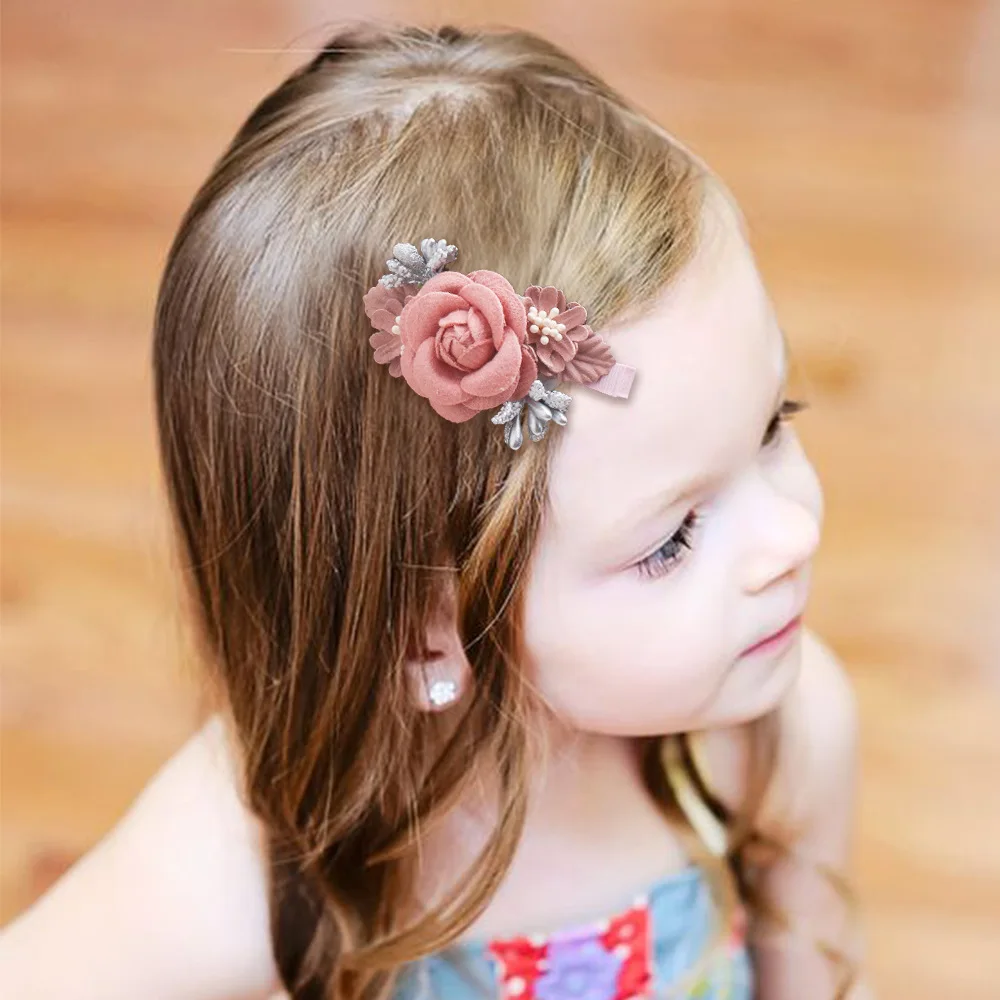 Baby Accessories Princess Flower Hairpins for Baby and Little Girl Imitation Headdress Kids Princess Hair Accessories 3 Pcs Set hair accessories