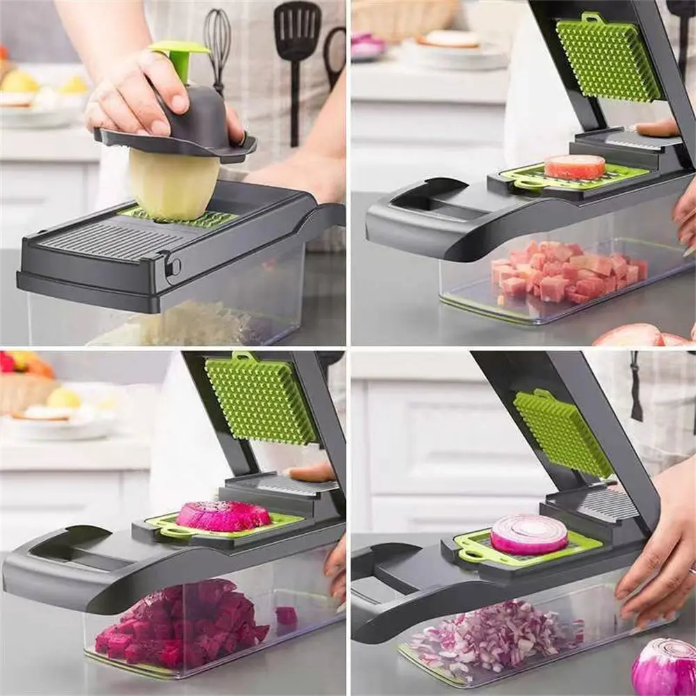 Kitchen Vegetable Chopper Multifunctional Onion Potato Carrot Shredder Fruit Slicer 14/16 in 1 Kitchen Accessories