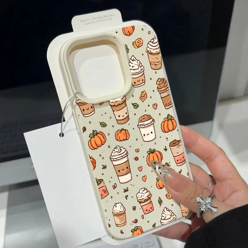 Cartoon Halloween Pumpkin Ghost Lychee Design Phone Case
