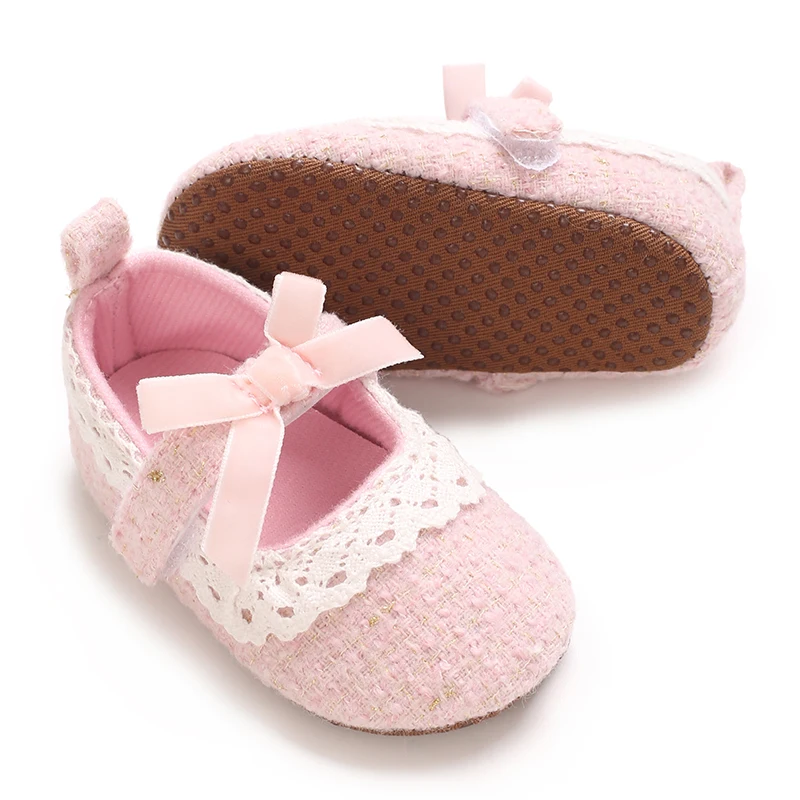 0-18Months Baby Shoes Cute Princess Shoes Indoor Soft Soled Non-slip Todder Cute Fashion Simple And Generous Baby