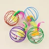 Funny Feather Mice Ball Cage For Kitten Creative Playing Toys Pet Products Play Cat Mouse Toy игрушки для кошек 4