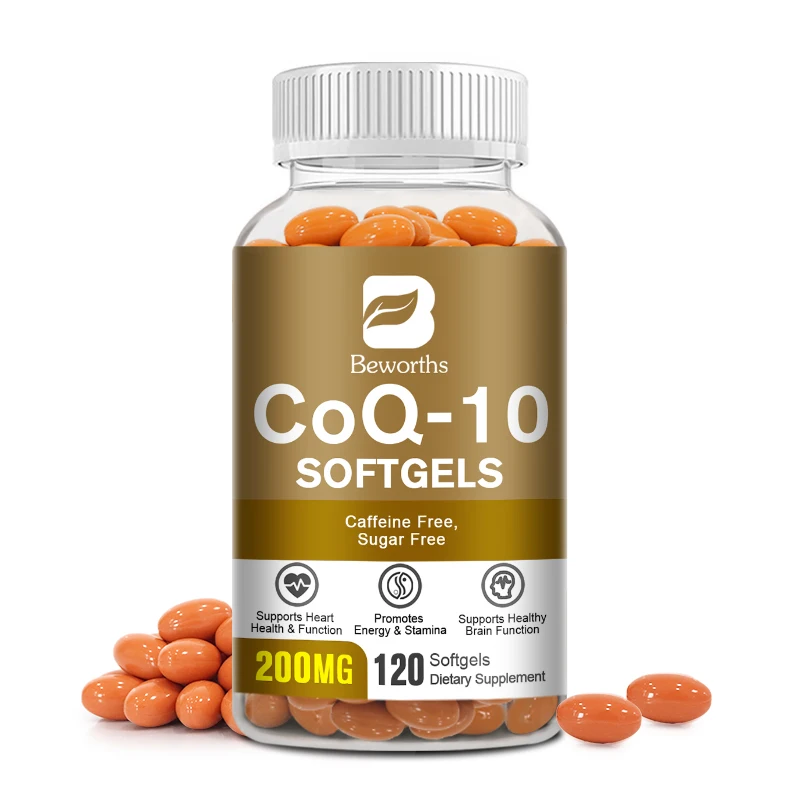 Beworths Coenzyme Q10 Capsules COQ10 for Heart and Cardiovascular Health Energy Supplement for Old Men Healthy Brain Function