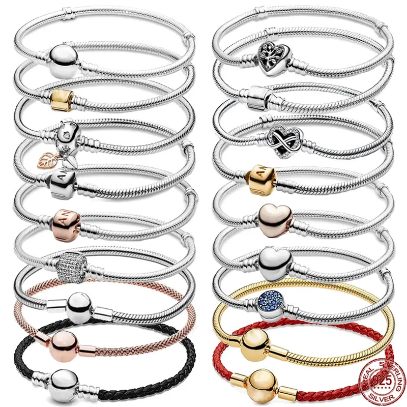 

Новый высококачественный классический браслет в форме сердца из стерлингового серебра 925 пробы, подходящий для дизайна, оригинальные и очаровательные бусины, украшения для рукоделия, подарки