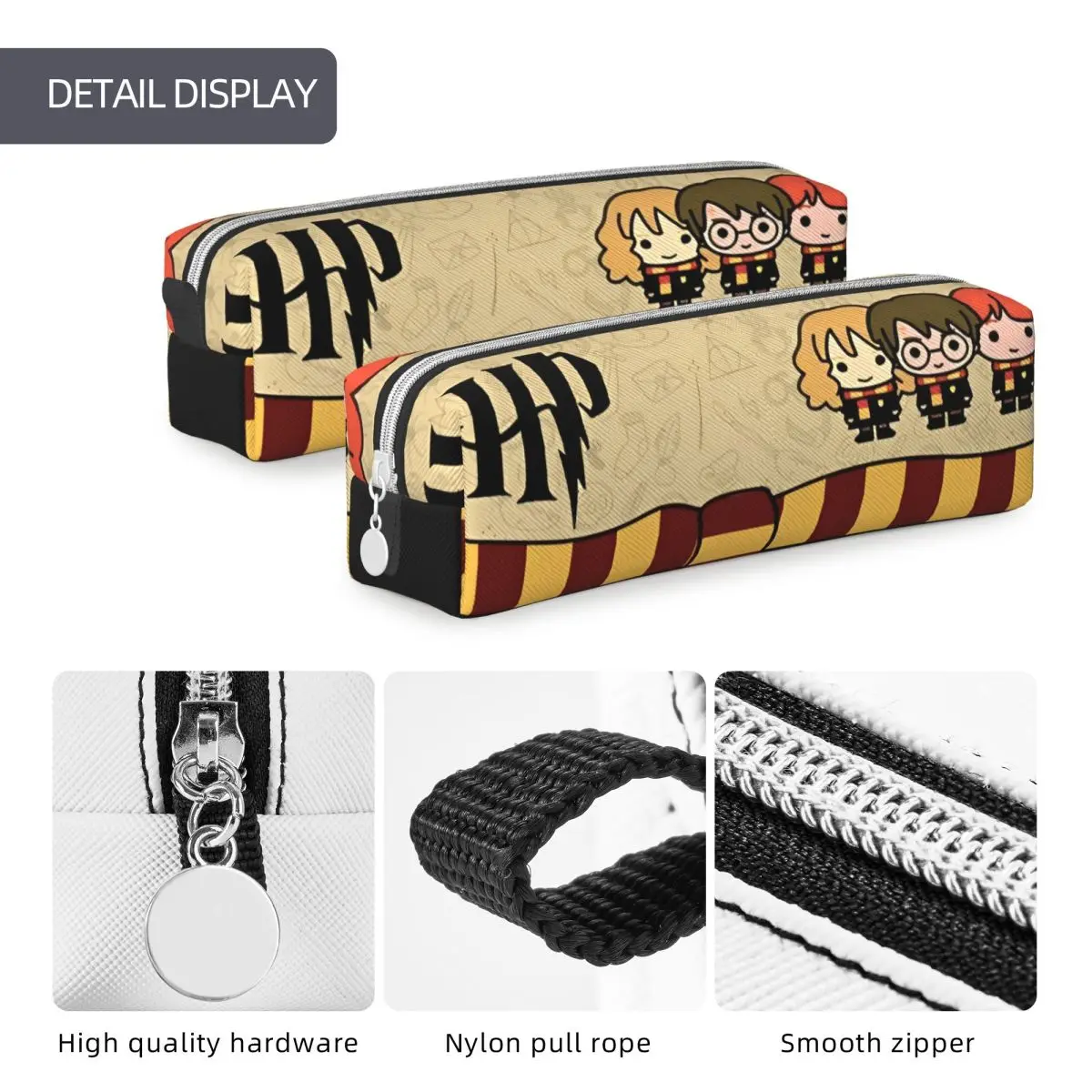 Harrys Potters Magic Pencil Cases Pencilcases Pen Box for Student Large Storage Pencil Bags School Supplies Zipper Stationery 5