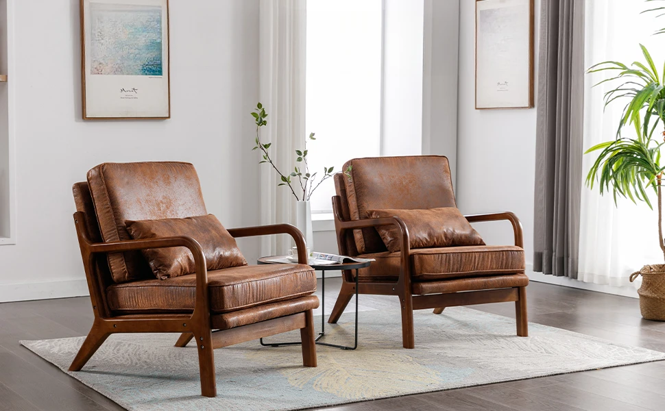 leather chairs for living room