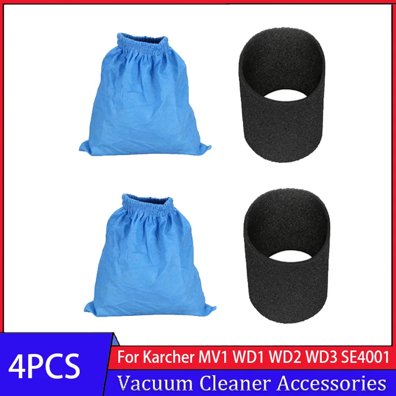 Textile Filter Bags For Karcher MV1 WD1 WD2 WD3 NT Series Vacuum Cleaner Filter Bag Parts Filter Cover Vacuum Cleaner Part