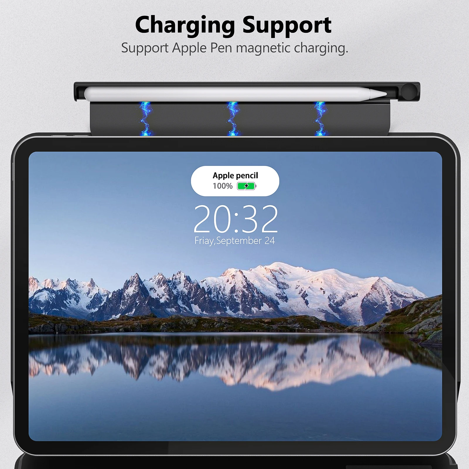 Goojodoq-folio Teclado Mágico Inteligente para Apple Porta-lápis Magnético 2 - Imagem 6