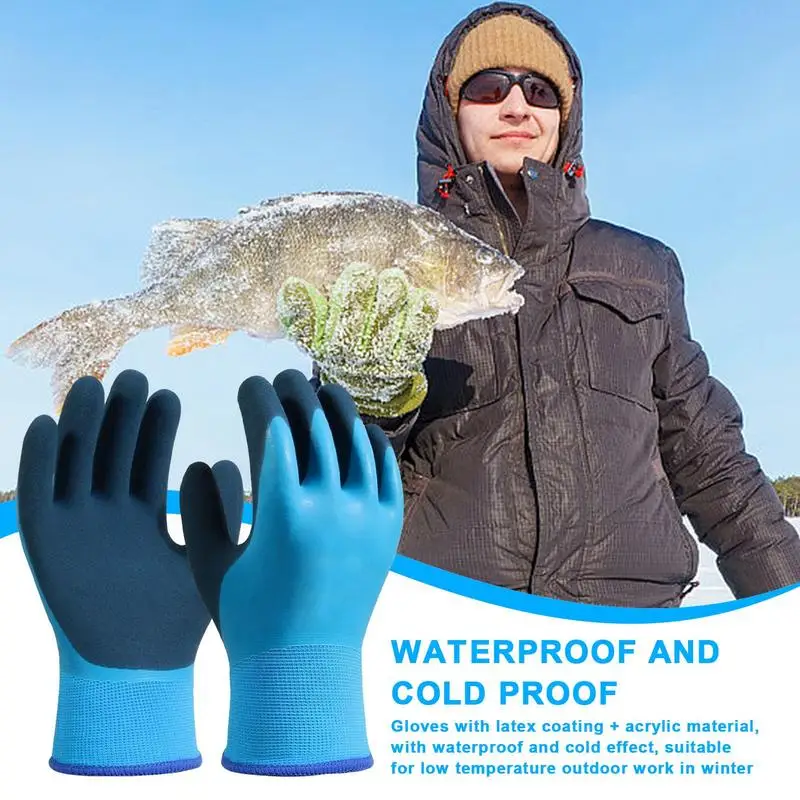 Generic Waterproof Winter Work Gloves for Men and Women, Freezer Gloves for Working in Freezer, Thermal Insulated Fishing Gloves, Super