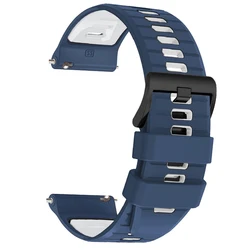 Sports Silicone Watchband, 20mm/22mm - Universal Fit - 1pcs 20mm Watchband (Blue White)
