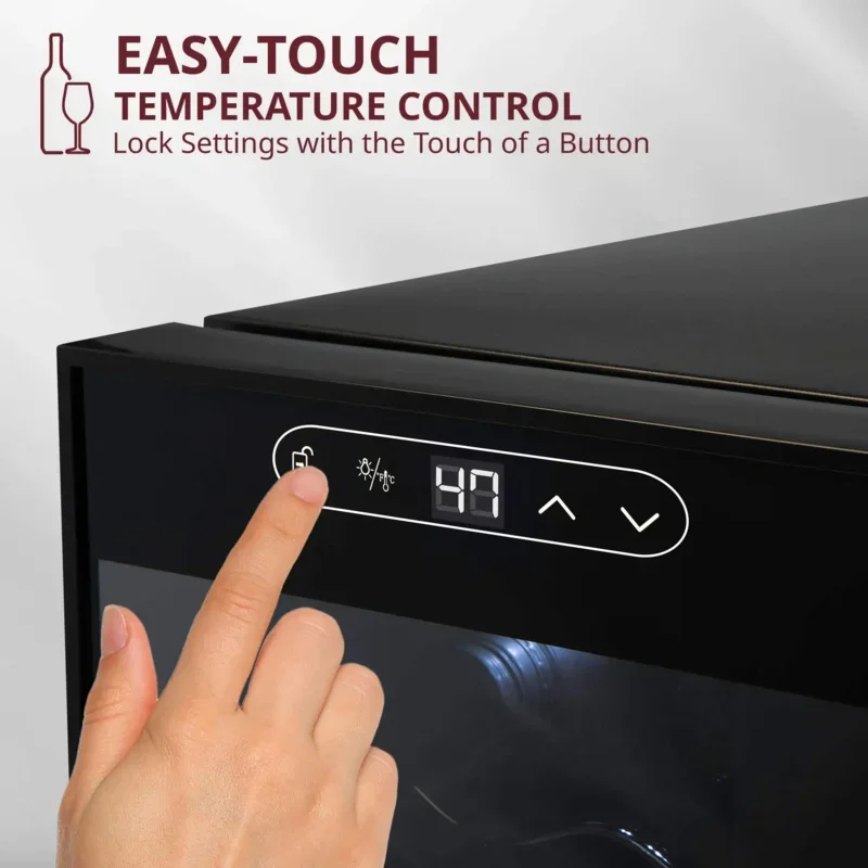 QJTasters Compressor Wine Cooler Refrigerator w/Lock Large Freestanding Wine Cellar Digital Temperature Control Fridge