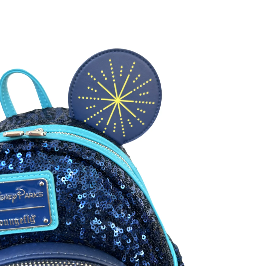 New Loungefly Disney Mickey Mouse Seiqun Women's Backpack Mickey Ear Flash Cosplay Leisure Travel Bag Mini Children's Schoolbag 4