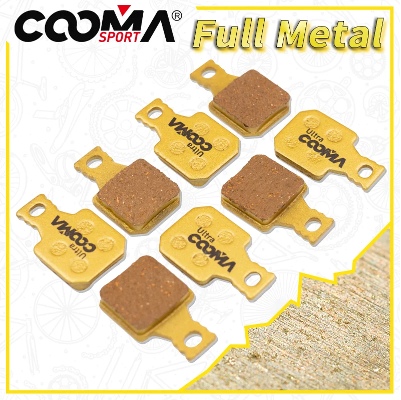 Bicycle Disc Brake Pads For Magura 8.R 8.P 8.S Pads, MT5 MT7 Caliper, 4 Pairs, Gold Full Metal