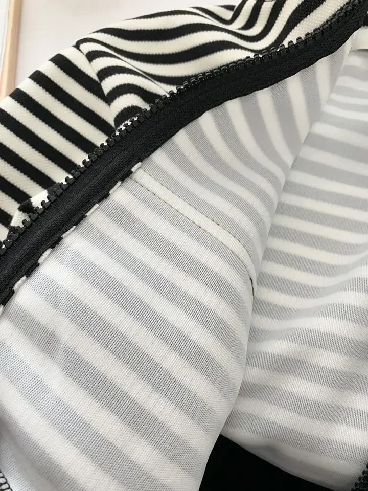 Cardigan à Fermeture éclair Pour Enfants - Pull Rayé Automne-hiver - Coton Doux - Style école Décontracté - 10