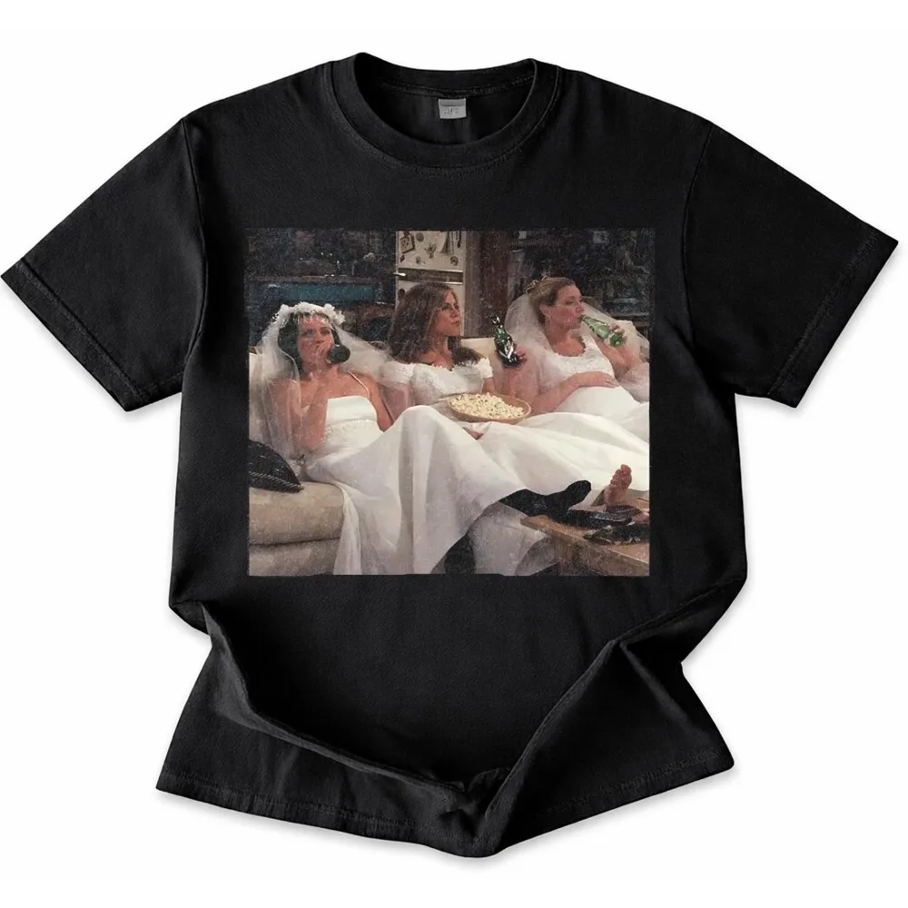 Friends Bridal Theme T-Shirt Retro T-Shirt Sommer Neuer Stil Unisex Lässiges Mode-T-Shirt