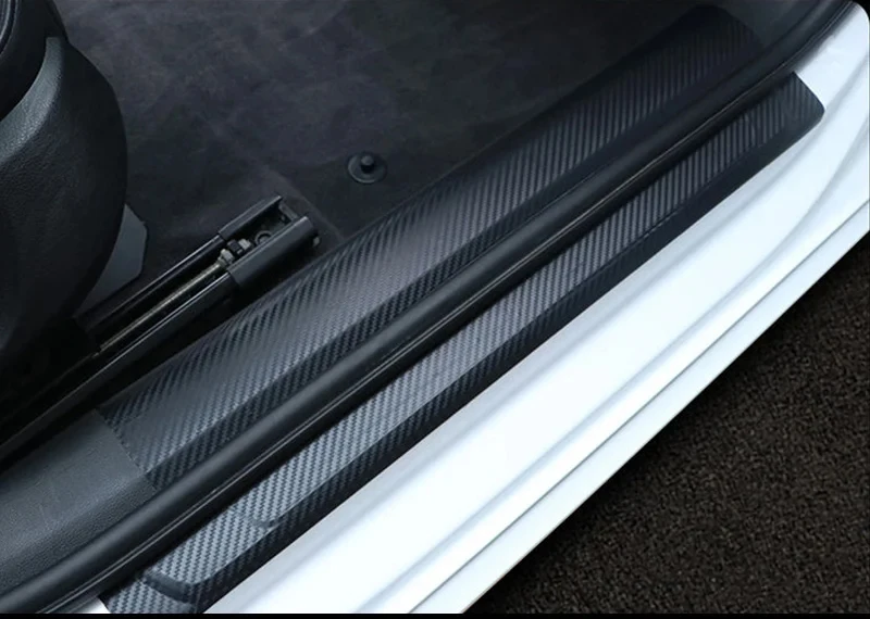 DIY Nano Carbon Faser Auto Aufkleber Schwelle Schutz Streifen Stoßstange Band Wasserdichte Dicht Paste Streifen Aufkleber – Detail 8
