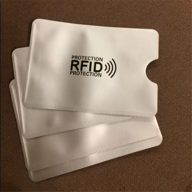 Card sleeve card sleeves card holder credit card holder 10pcs Anti-Scan Card Sleeve Credit NFC RFID Card Protector Anti-magnetic Aluminum Foil Portable Bank Holder Case Protection