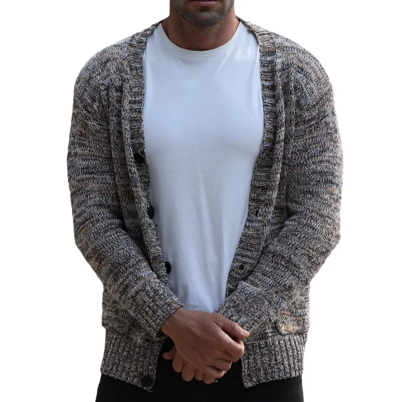 Men's Sweater Cardigan 2023 Autumn And Winter New Fashion Slim Large Size Woolen Coat