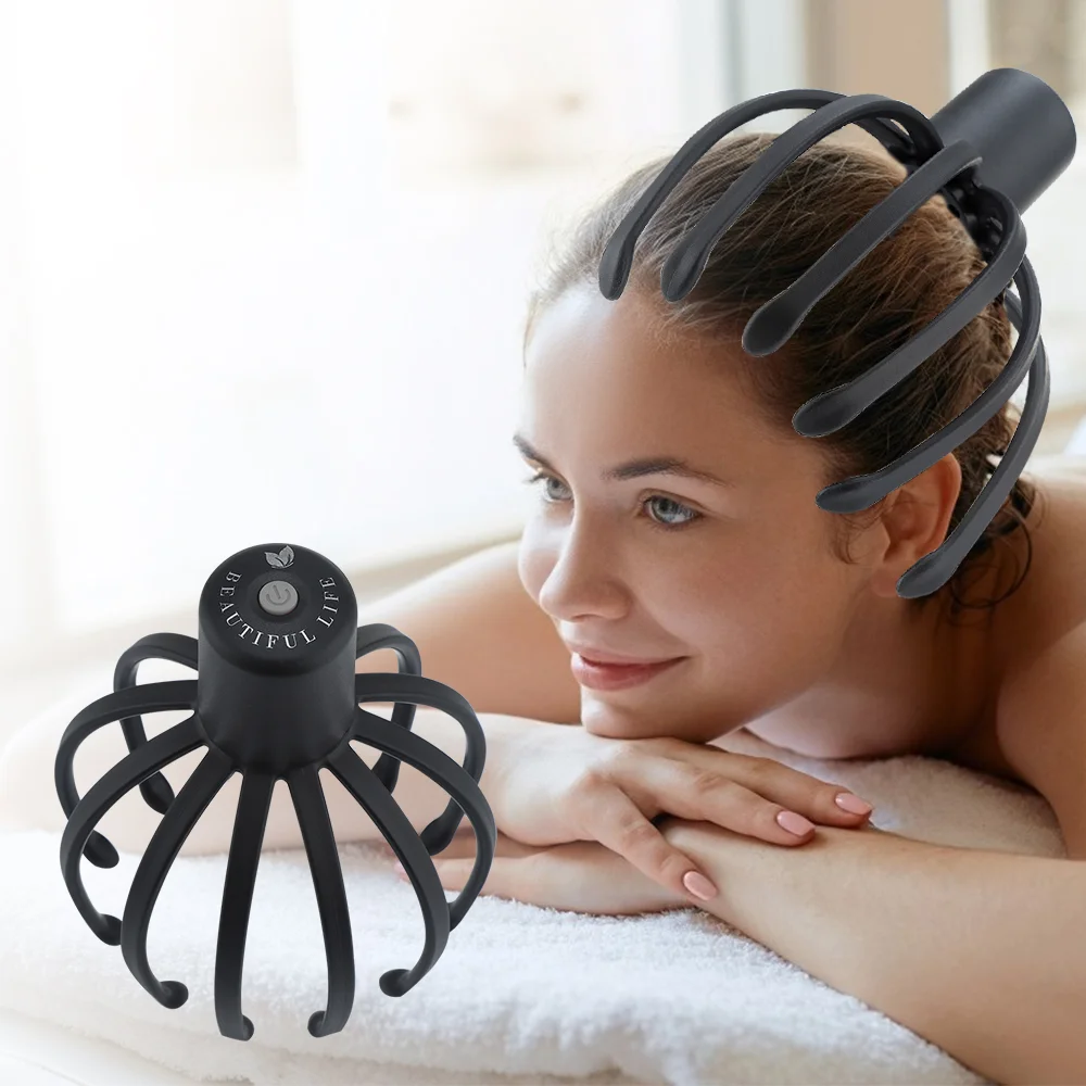 Electric Octopus Claw Scalp Massager Stress Relief Therapeutic Head Scratcher Stress Relief and Hair Stimulation Massage