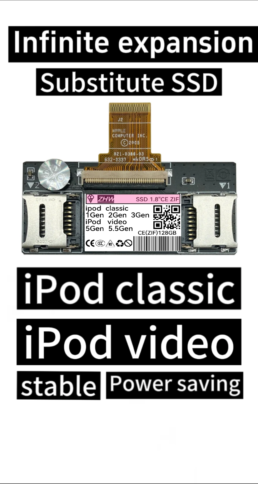iPod classic iPod video unlimited expansion CD TF adapter