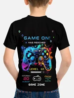 Fashionable summer children's short sleeved summer cool controller game console children's gift comfortable children's clothing 2