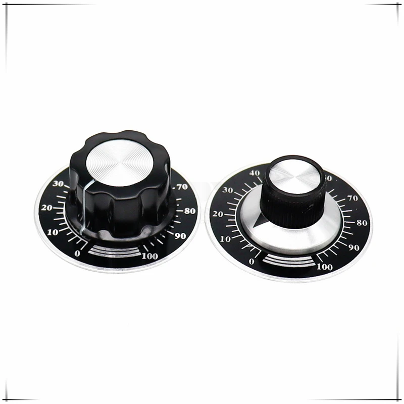 1PCS A03 베이클라이트 손잡이 MF-A03 손잡이 + 전위차계 스케일 및 디지털 스케일 6MM가있는 다이얼 스케일