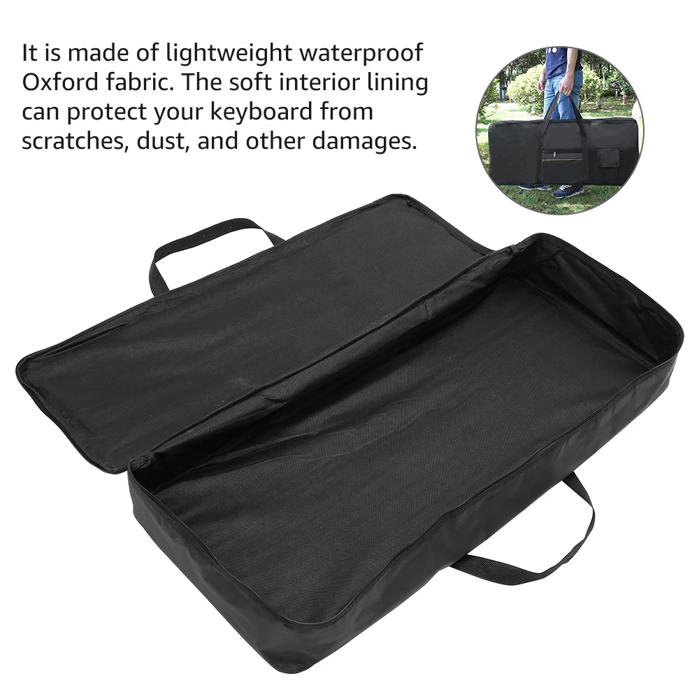 Electronic 61-Key Piano Cover Piano Case Oxford Cloth Waterproof Thicken Instrument Keyboard Storage Bag Accessories