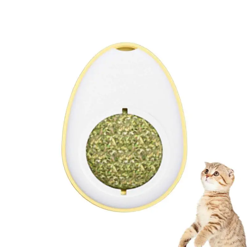 Catnip Ball Toy Boiled Egg Design Catnip Ball Wall Mount Spinning Mint