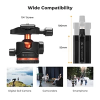K&F CONCEPT 178cm Lightweight Camera Tripod Cellphone Clip Travel DSLR Tripod for Nikon Canon Camera Outdoor Live Streaming Vlog - Image 5