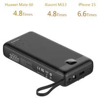 FERISING-Portable Charging 30000mah Power Bank, External Battery Charger for iPhone 16, Xaiomi, oneplus, 30000 mAh, 22.5W 2