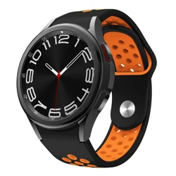 Enhanced Silicone Watch Strap - Soft Rubber Loop Band in Multiple Sizes and Colors - Watch 6 Classic 43mm (BO)
