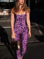 Weird Puss Leopard Print Women Sleeveless 2025 Sexy Trend Sleeveless Sexy Jumpsuit Street Fit Stretch Activity Workout Overalls - Image 5