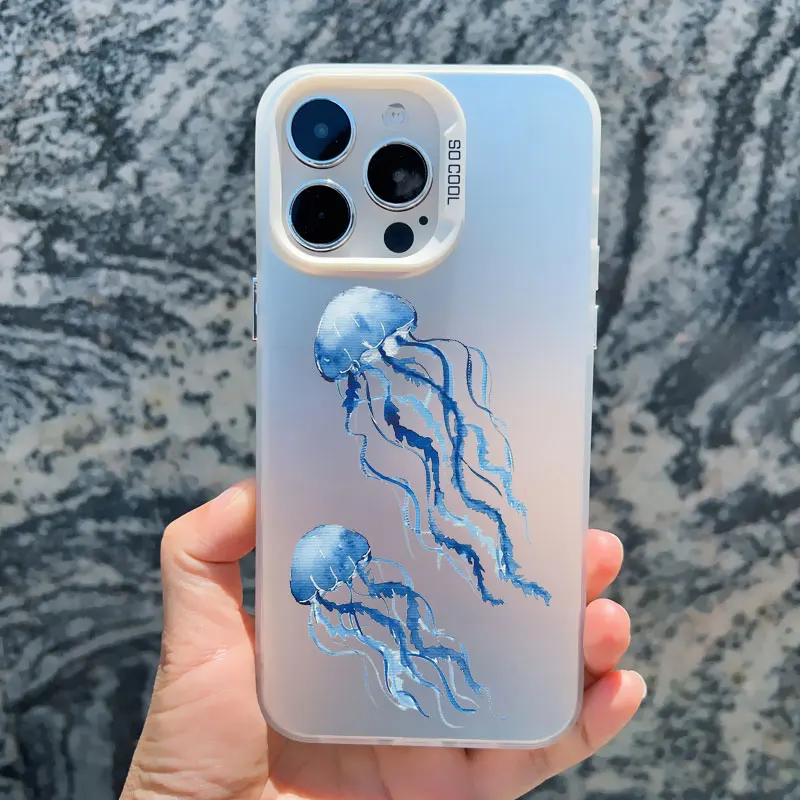 Coole Ozean-Schildkröten-Handyhülle für iPhone 17 16 15 14 Pro Max 11 12 13 Pro Max Mini 15 Plus – Laser-Cover mit meerblauem Schildkröten-Design – Detail 11