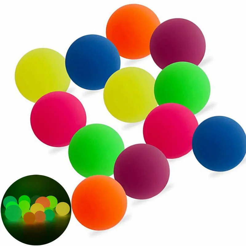 

Big Size 55MM Boys Girls Children Ball Toys Glow In The Dark Luminous Bouncy Ball Kids Juguetes Para Niños 3 4 5 6 8 10 12 Años