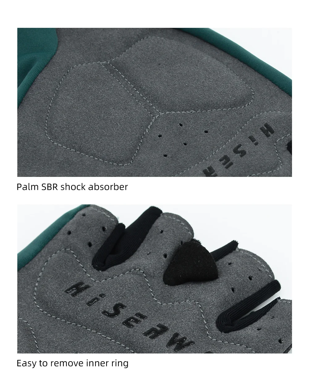 HISERWA Radfahren Handschuhe Männer Frauen Halb Finger Anti Slip Shock Pad Fahrrad Handschuhe Atmungsaktive MTB Road Fahrrad Reiten Radfahren Handschuhe – Detail 7