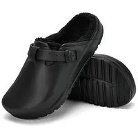 Womens Clogs Winter Mules Slip on Nurse Shoes Work Garden Slippers with Cotton Lined New Outdoor and Indoor Soft Cotton Shoes 1