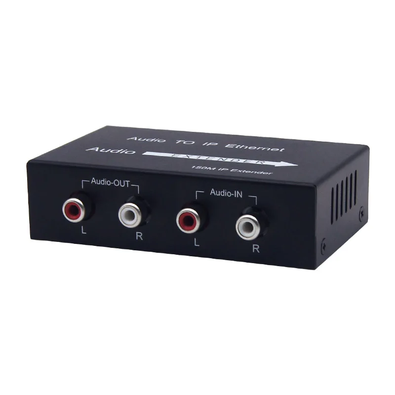 2 Channel Bi-directional RCA to RJ45 Extender over Cat5e/6 up to 150m RCA Audio IP Converter