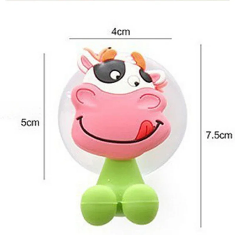 Toothbrush Holder Cute Cartoon Animal Wall Mounted Toothbrush Storage Rack Bathroom Multifunctional Wall Hook