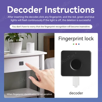 Smart Home Biometric Fingerprint Lock Hidden Drawer Electronic Lock Privacy File Storage Keyless Residential Security Protection 5
