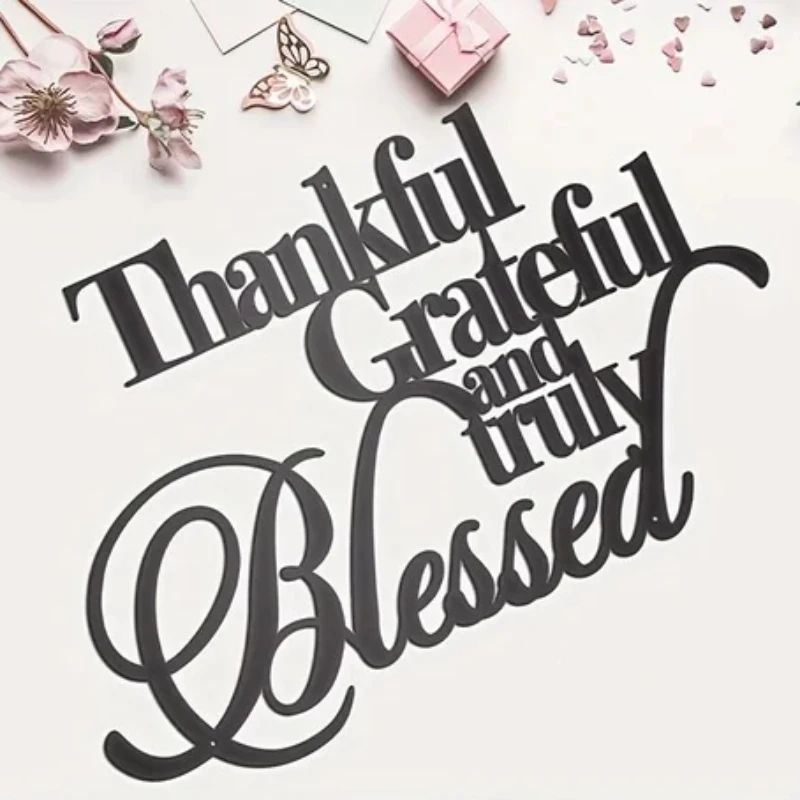 

1 шт., металлический знак благодарен и по-настоящему благословен, персонализированный Настенный декор, металлические настенные художественные настенные знаки для офисной комнаты, домашний декор