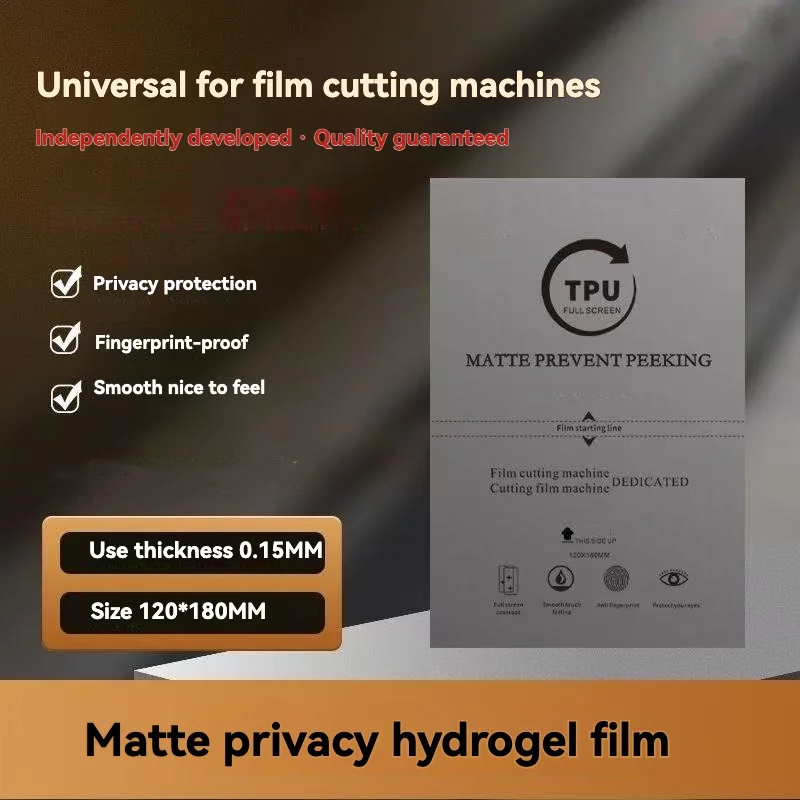 Film Hydrogel Flexible Anti-Peep, Protection de la vie privée mate en TPU, pour Machine de découpe de Film de Protection d'écran de téléphone portable, 25 pièces