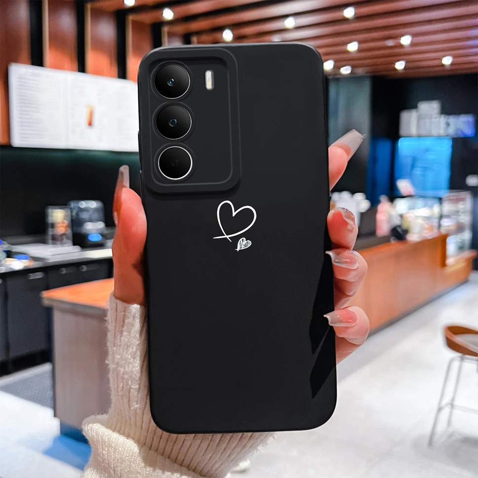 Fashion Sunflower Heart High-Quality Smooth Liquid Phone Back Cover Bumper